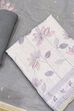 Peach Linen Printed Unstitched Suit Set image number 1