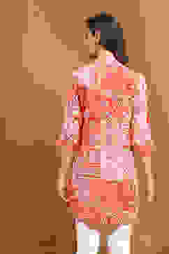 Fuchsia Viscose Straight Kurti image number 3