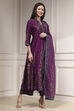 Green Viscose Kalidar Printed Suit Set image number 4