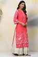 Ochre Straight Viscose Kurta image number 3