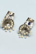 Oxidised Dark Blue Earrings image number 2