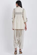 Off White Cotton Two Piece Set image number 4