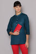 Black Cotton Blend Solid Churidar image number 3