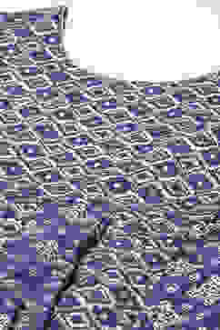 Navy Blue Cotton Anarkali Kurta Churidar Suit Set image number 1