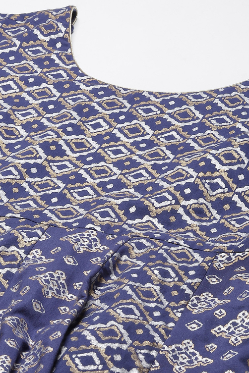 Cherry Red Cotton Anarkali Kurta Churidar Suit Set image number 1