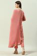 Sage Green Cotton Blend Straight Kurta Pants Suit Set image number 4
