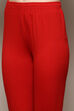 Red Cotton Anarkali Kurta Churidar Suit Set image number 2