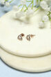 White Rose Gold-Plated Everyday Triangular Studs image number 0