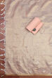 Peach Cotton Hand Embroidered Unstitched Suit Set image number 3