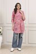 Green Cotton Printed Straight Kurti image number 6