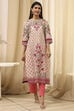 Yellow Cotton Straight Printed Kurta image number 5