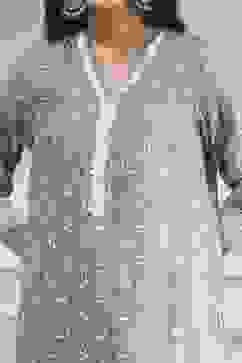 Sap Green Chanderi Straight Suit Set image number 1