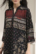 Black Viscose Rayon Straight Printed Kurta image number 1