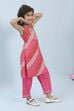 Pink Viscose Blend Kurta Pants Set image number 2