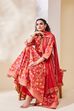 Rust Cotton Anarkali Suit Set