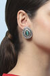 Green Kundan Festive Drop & Danglers image number 3