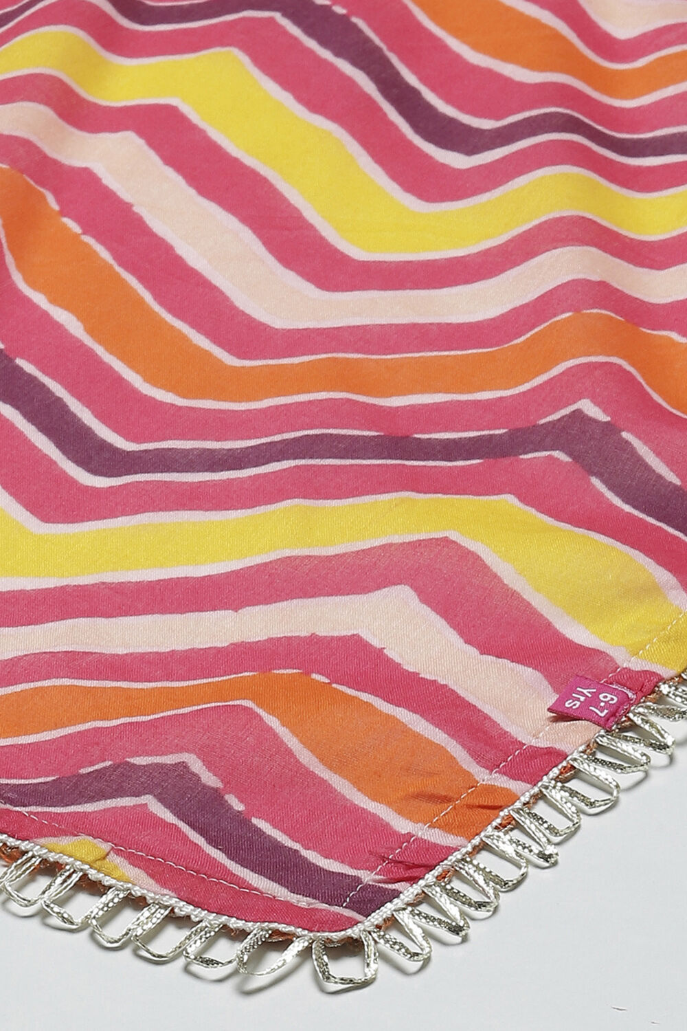 Carmine Pink Cotton Gathered Kurta Garara Suit Set image number 3