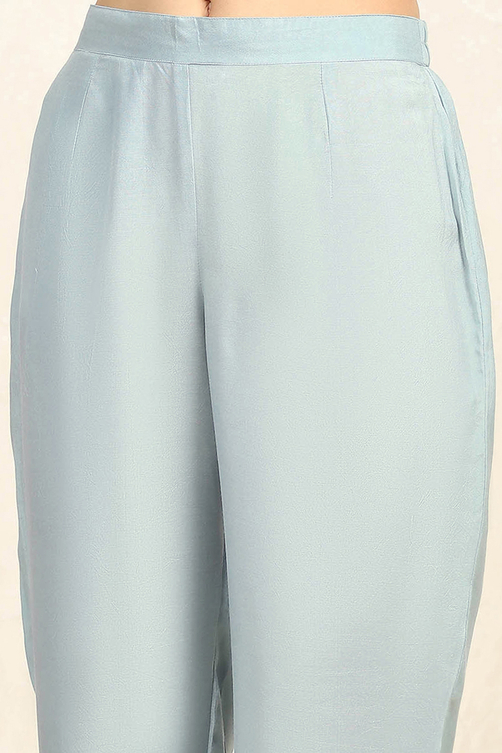 Baby Pink Chanderi Unstitched Suit Set image number 3