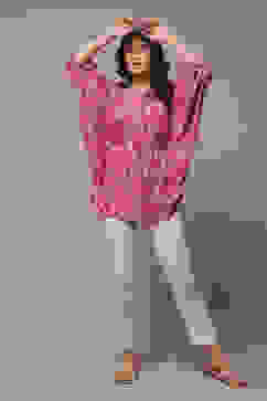 Plum LIVA Straight Printed Top image number 0