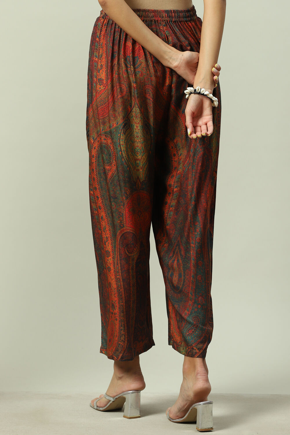 Burnt Orange Rayon Palazzo image number 4