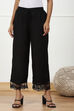Black Rayon Regular Solid Palazzo image number 4