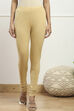 Beige Cotton Solid Churidar image number 5