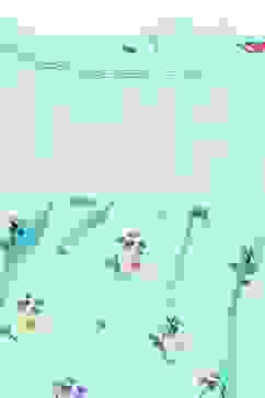 Turquoise Cotton Straight Printed Kurta Set image number 1