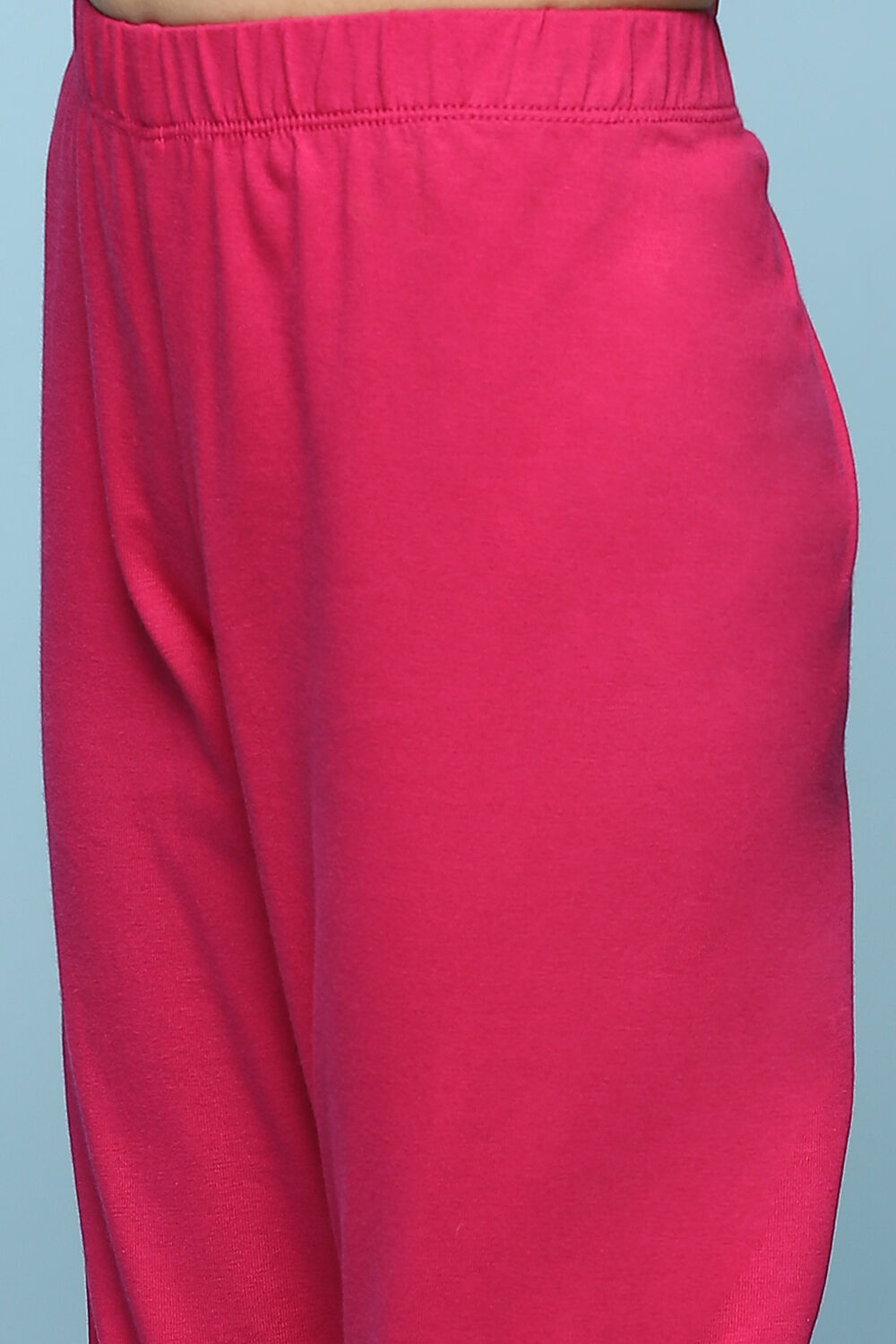 Blue Cotton Straight Solid Kurta Set image number 2