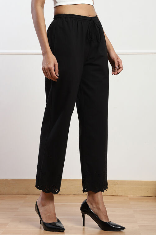 Mustard Cotton Flax Pants image number 3