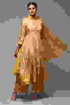 Yellow Modal Anarkali Kurta Churidar Suit Set image number 0