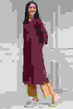 Berry Dyed Straight Kurta image number 2