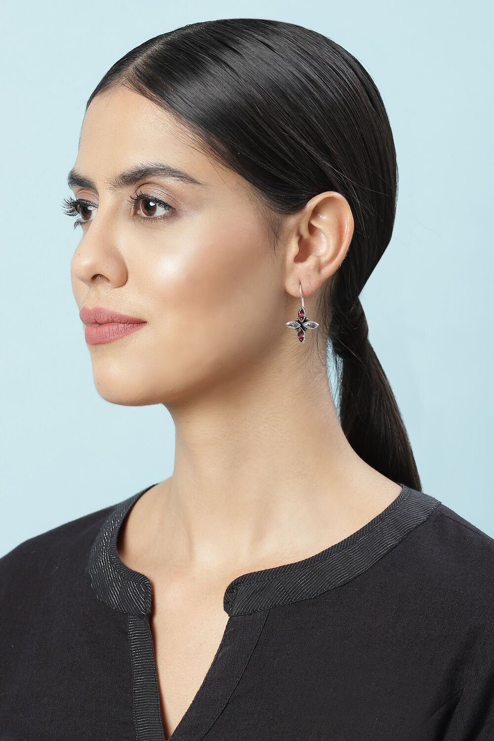 Light Purple Brass Earrings image number 3