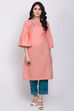 Blue Cotton Straight Kurta image number 0