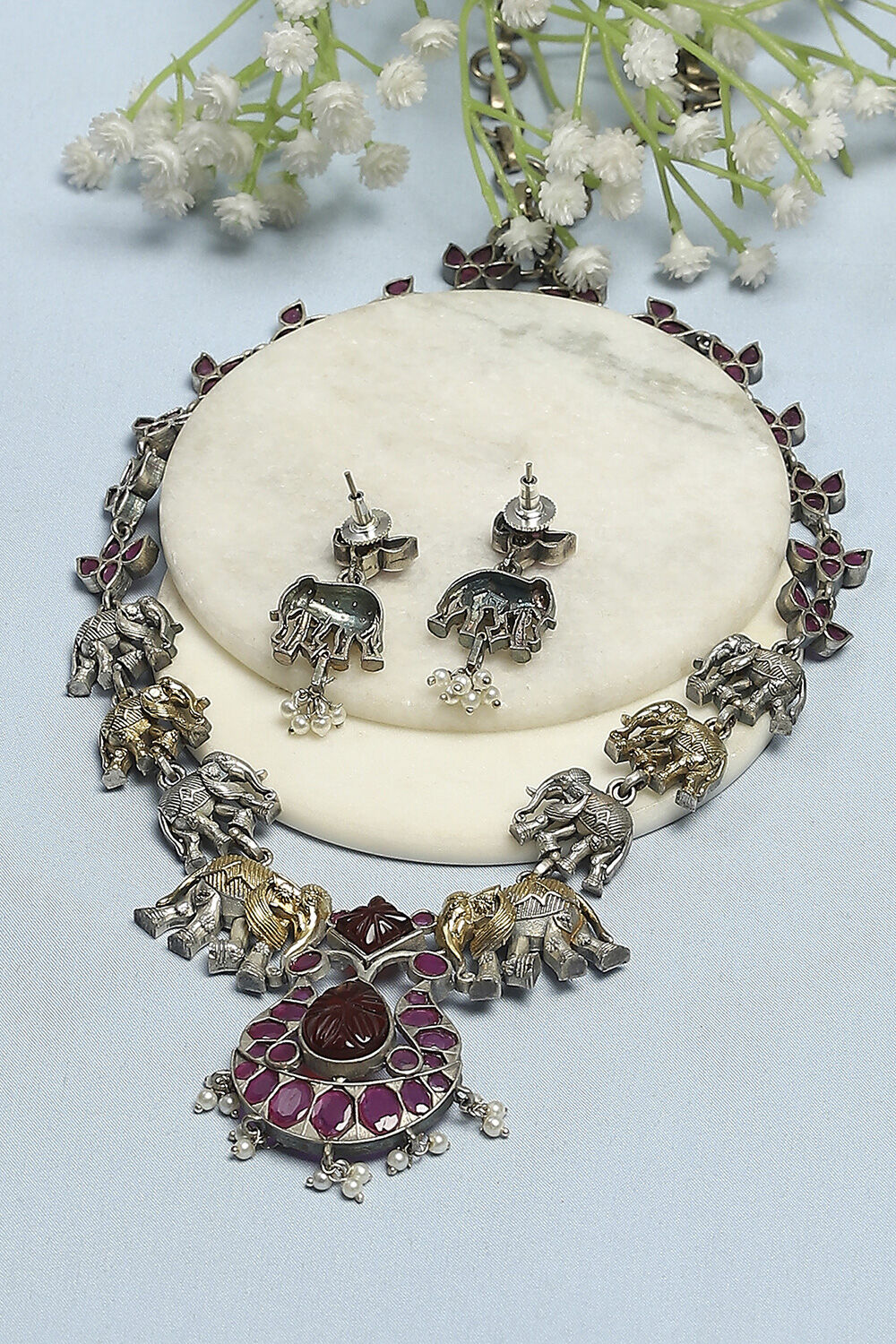 Maroon Brass Set image number 2