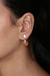Rose gold and light peach drop earring image number 1