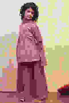 Blush Pink Printed Peplum Lehenga Set image number 3