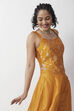 Mustard Yarndyed Fitted Sleeveless Top