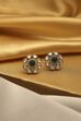 Green Gold Plated Brass Floral Studs image number 0