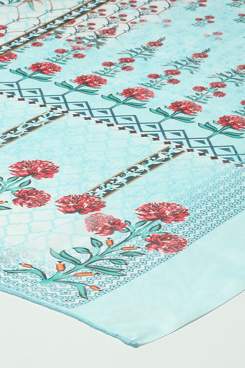 Pink Cotton Blend Digital Print Unstitched Suit Set image number 4