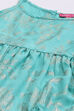 Orange Art Silk Tiered Printed Kurta image number 1