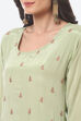 Green Crepe Unstitched Suit Set image number 1