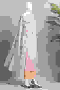 Peach Cotton Unstitched Suit Set image number 4