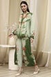 Green Viscose Blend Straight Printed Fusion Set image number 3