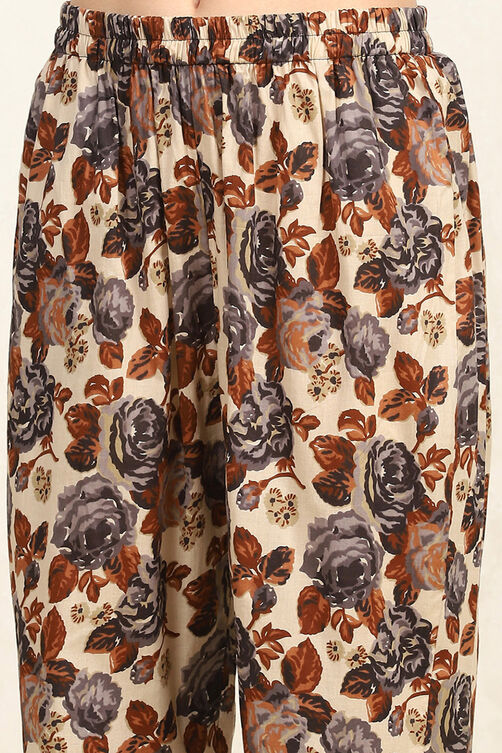 Green Cotton Printed Unstitched Suit Set image number 3