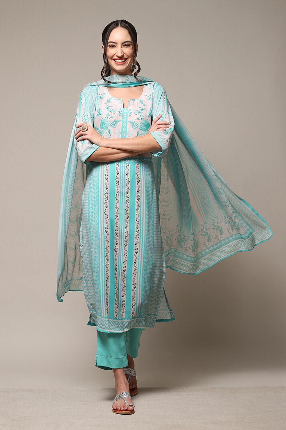 Maroon Chanderi Machine Embroidered Unstitched Suit Set image number 1