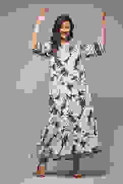 Navy Rayon Printed Nightwear image number 0