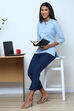 Black Cotton Flax Solid Kurti image number 4
