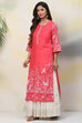 Ochre Straight Viscose Kurta image number 2