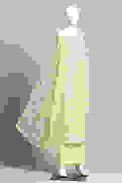 Yellow Chanderi Blend Unstitched Suit Set image number 0