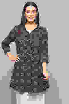 Indigo Rayon Straight Kurti image number 5